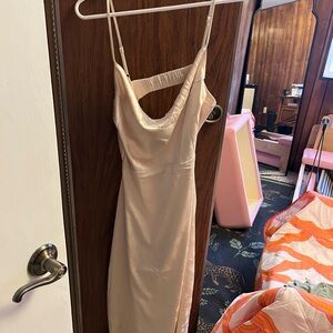 Kittenish cream lemon detail dress